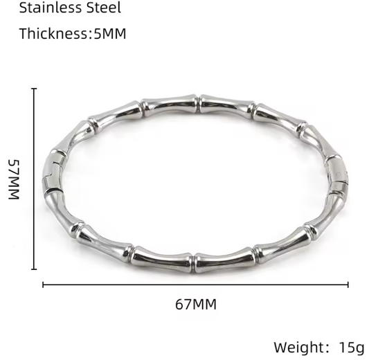Bamboo Slender with Clasp Bracelet