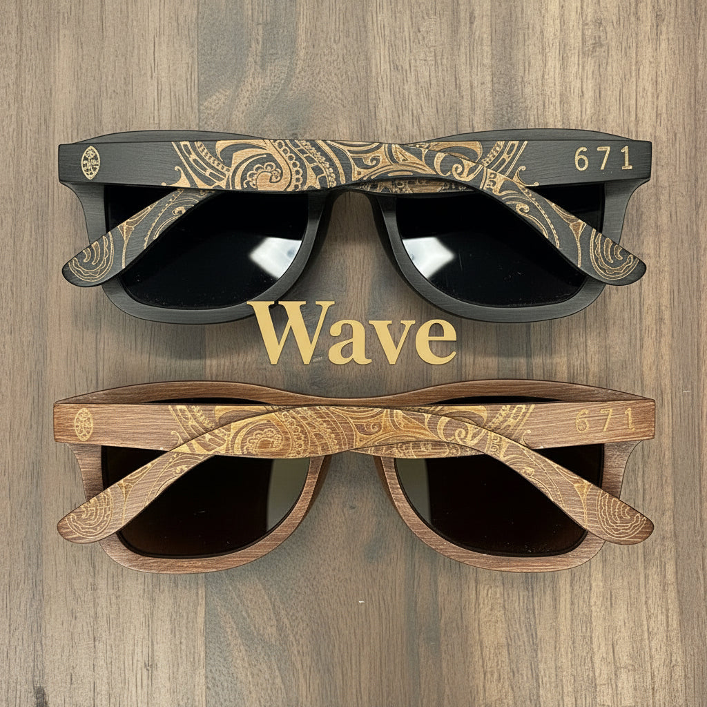 Guam Seal Bamboo SUNGLASSES & CASE