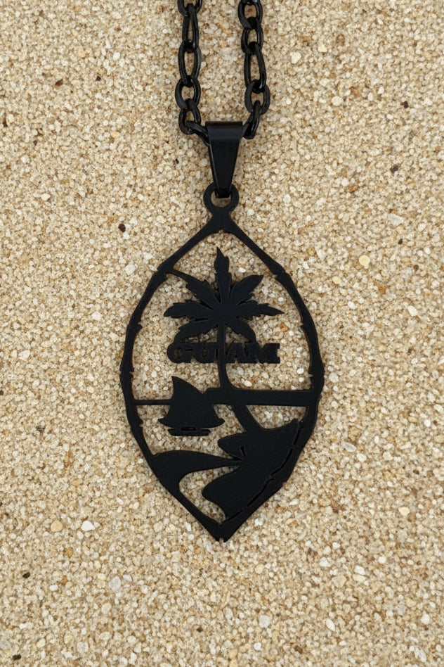 Guam Seal Bamboo Pendant & Chain