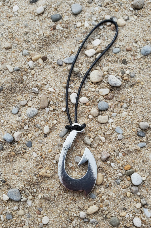 Deep Sea Hook (Tribal) Pendant & Leather rope