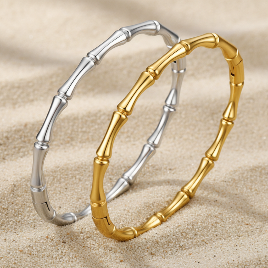 Bamboo Slender with Clasp Bracelet