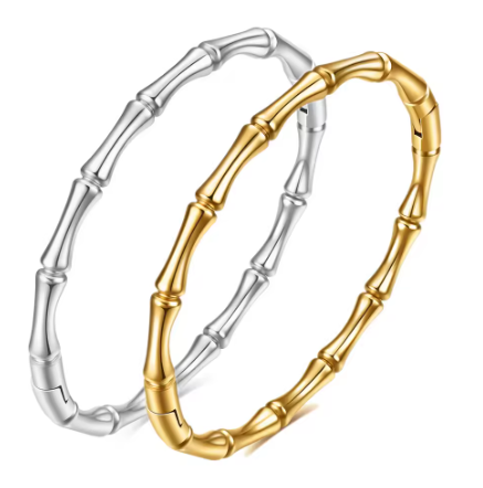 Bamboo Bangle Slender with Clasp