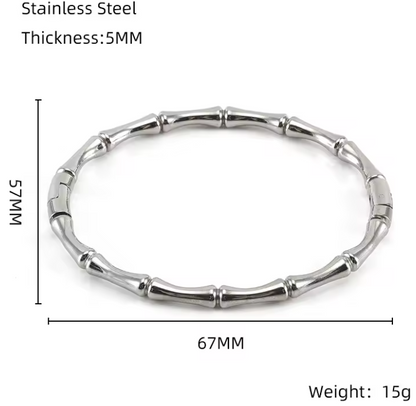 Bamboo Slender with Clasp Bracelet