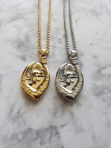 Guam Seal GANCHO (Hook) Pendant and Necklace