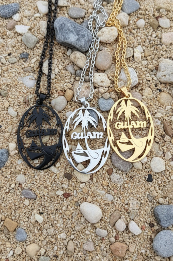 Guam Seal Smooth Pendant  & Chain