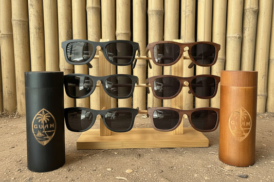 Guam Seal Bamboo SUNGLASSES & CASE