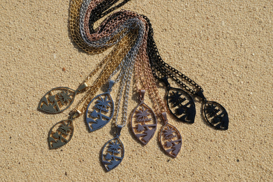 Guam Seal Bamboo Pendant & Chain