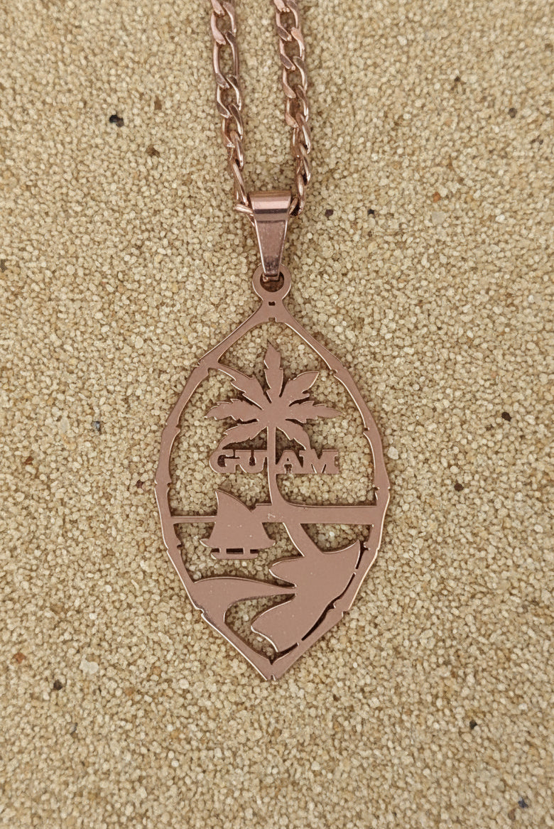 Guam Seal Bamboo Pendant & Chain