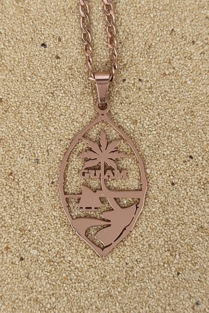 Guam Seal Bamboo Pendant & Chain