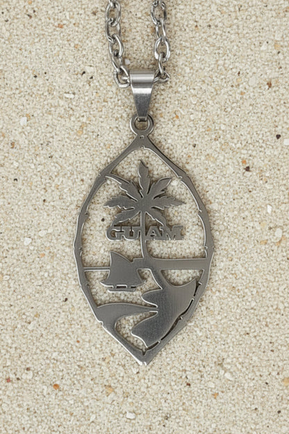 Guam Seal Bamboo Pendant & Chain