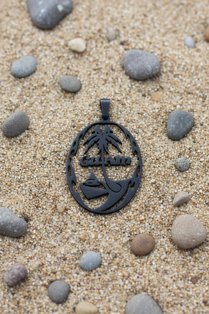 Guam Seal Smooth Pendant  & Chain