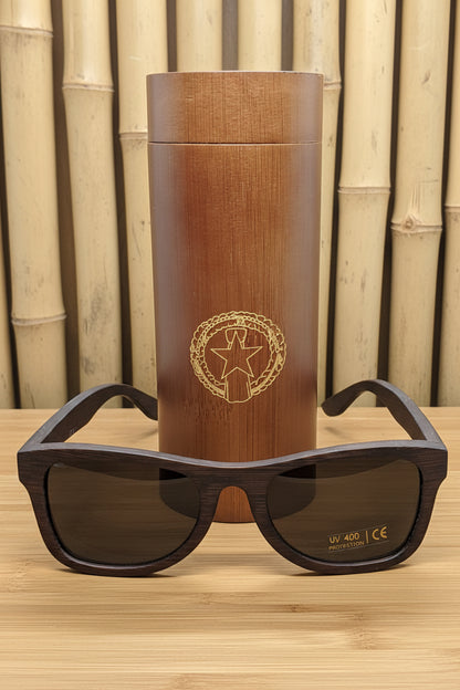 CNMI Seal Bamboo SUNGLASSES & CASE