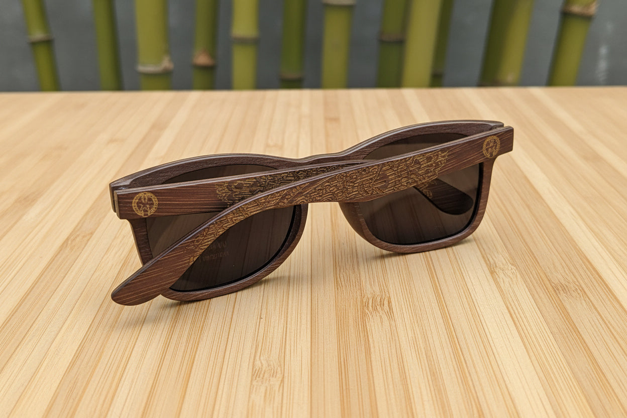 CNMI Seal Bamboo SUNGLASSES & CASE