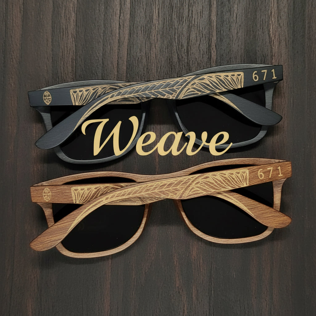 Guam Seal Bamboo SUNGLASSES & CASE