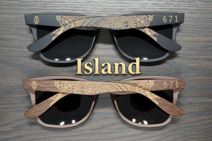 Guam Seal Bamboo SUNGLASSES & CASE