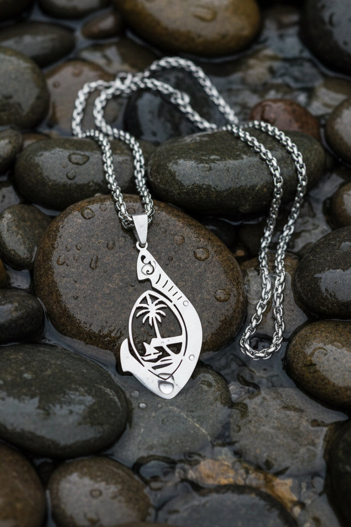 Guam Seal Iconic Hook Pendant & Chain